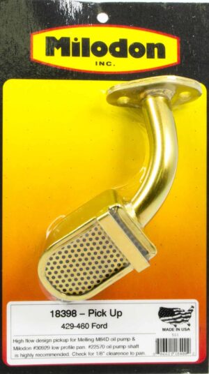 MILODON BBF Low Profile Pick-Up for Melling Pump 18398