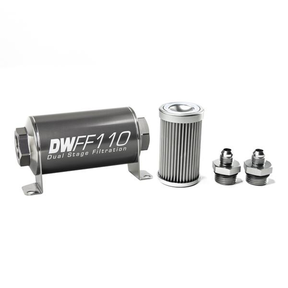 DEATSCHWERKS In-line Fuel Filter Kit 6an 10-Micron 8-03-110-010K-6