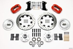 WILWOOD Front Brake Kit 67-72 Camaro Nova Red Calipers 140-7675-DR