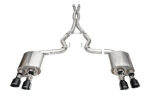 CORSA PERFORMANCE 24-   Mustang Dark Horse 5.0L Cat Back Exhaust 21265BLK