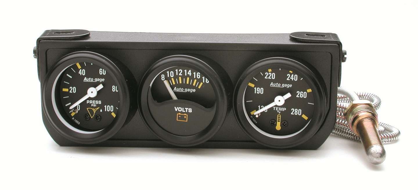 AUTOMETER 1-1/2in Blk Mech Gauge Panel 2396