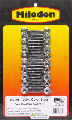 MILODON Valve Cover Stud Kit – Olds V8 & Ford 351C 85379