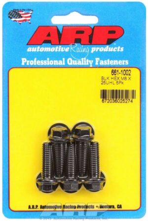 ARP 8mm x 1.25 x 25mm 6pt Bolt Kit 5pk 661-1002