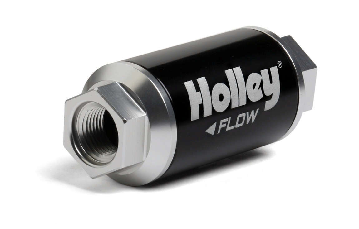 HOLLEY Billet HP Fuel Filter – 3/8NPT 10-Micron 100GPH 162-550