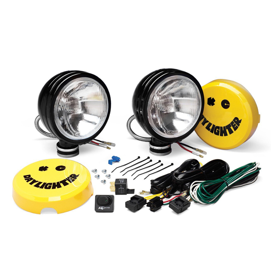 KC HILITES Daylighter 6in Spread B lack SS 100w Sys (pr) 234