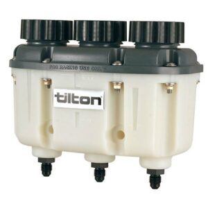 TILTON Reservoir Plastic 3-Chamber AN-4 Fittings 72-577