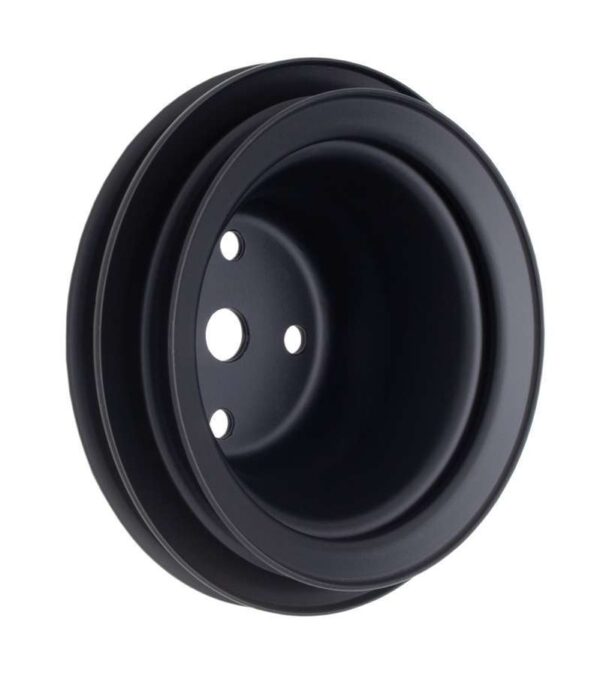 TRANS-DAPT BBC LWP Water Pump Pulley 2 Groove Black 8623
