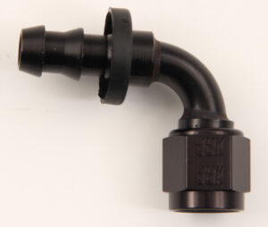 XRP-XTREME RACING PROD. #4 90 Deg Push-On Hose End Black 239004BB