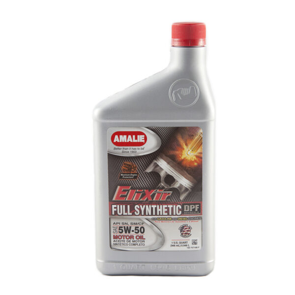 AMALIE Elixir Full Synthetic 5w50 Oil Case 12x1Qt 160-75716-56