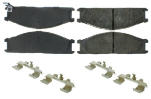 CENTRIC BRAKE PARTS Premium Semi-Metallic Br ake Pads with Shims and 300.0333