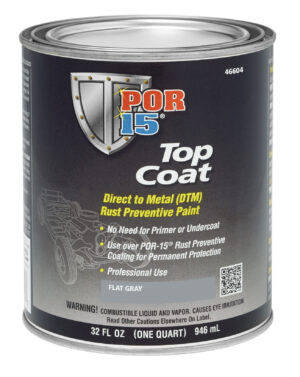 POR-15 Top Coat Primer Gray Quart 46604