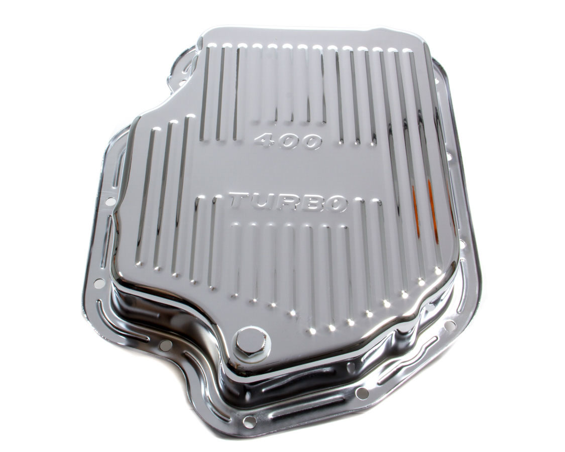 RACING POWER CO-PACKAGED TH400 Trans Pan Chrome Steel Finned R9121