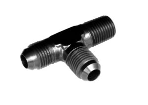 REDHORSE PERFORMANCE 4AN to 2AN(1/8) Tee With Thread On The Run 826-04-02-2