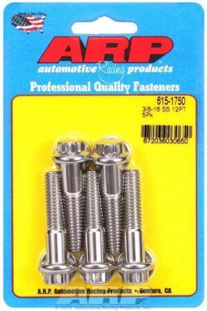ARP S/S Bolt Kit – 12pt. (5) 3/8-16 x 1.750 615-1750