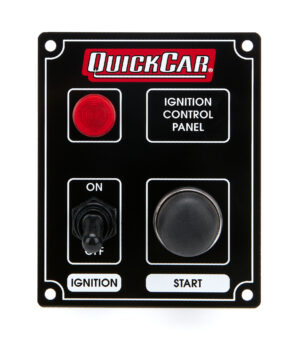 QUICKCAR RACING PRODUCTS Ignition Panel Black w/ Lights 50-852