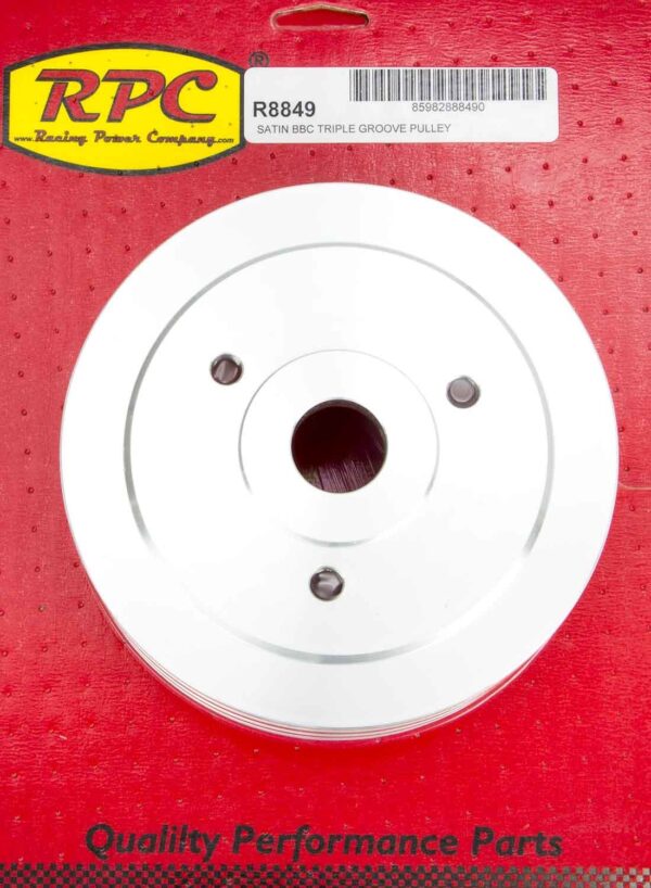 RACING POWER CO-PACKAGED BBC SWP Triple Groove Lower Pulley Satin R8849