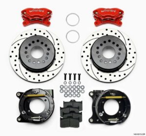WILWOOD Brake Kit Rear GM 12 Bolt Drilled Red 140-9315-DR