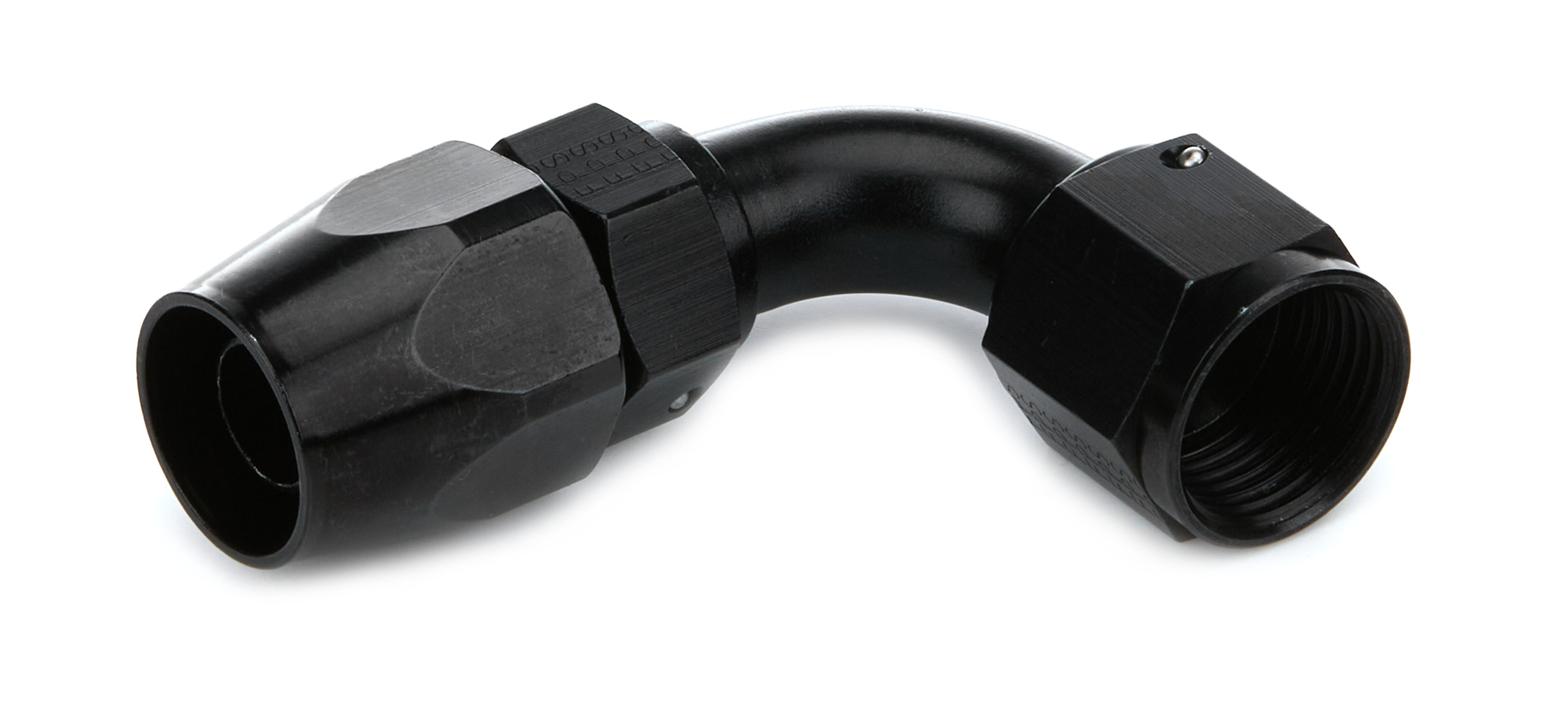 FRAGOLA Hose Fitting #10 90 Deg Black 109010-BL