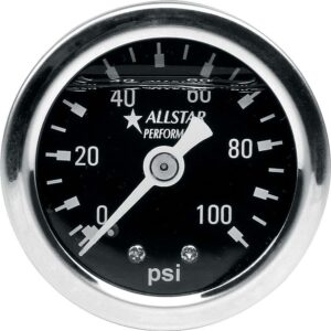 ALLSTAR PERFORMANCE 1.5in Gauge 0-100 PSI Liquid Filled ALL80206