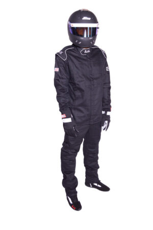 RJS SAFETY Pants Black Large SFI-1 FR Cotton 200410105
