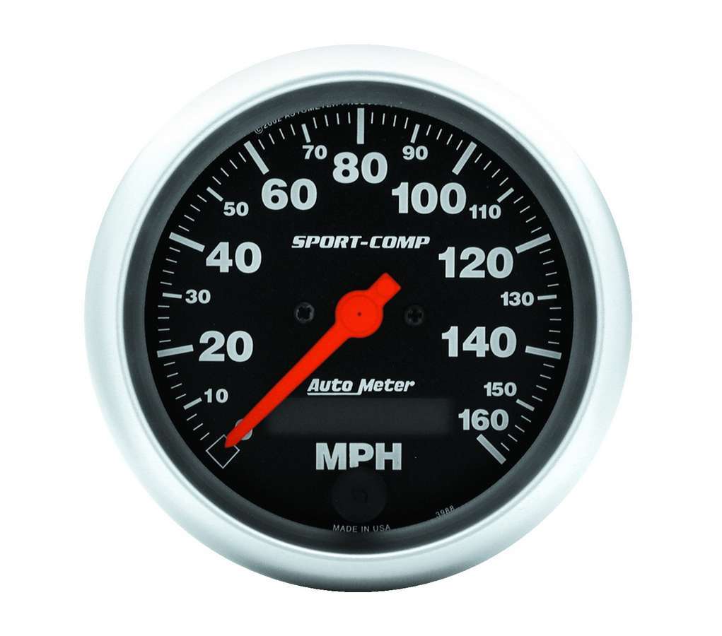 AUTOMETER 3-3/8in S/C Electric Speedo – 160MPH 3988