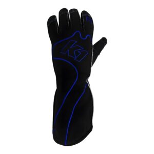 K1 RACEGEAR Gloves Karting RS1 Youth 3X-Small Black/Blue 13-RS1-B-3XS