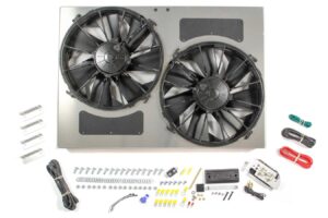 DERALE PWM Dual RAD Fan/ Aluminum Shroud Assembly 66842