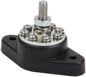 QUICKCAR RACING PRODUCTS Power Distribution Post Black 8 Location 57-806