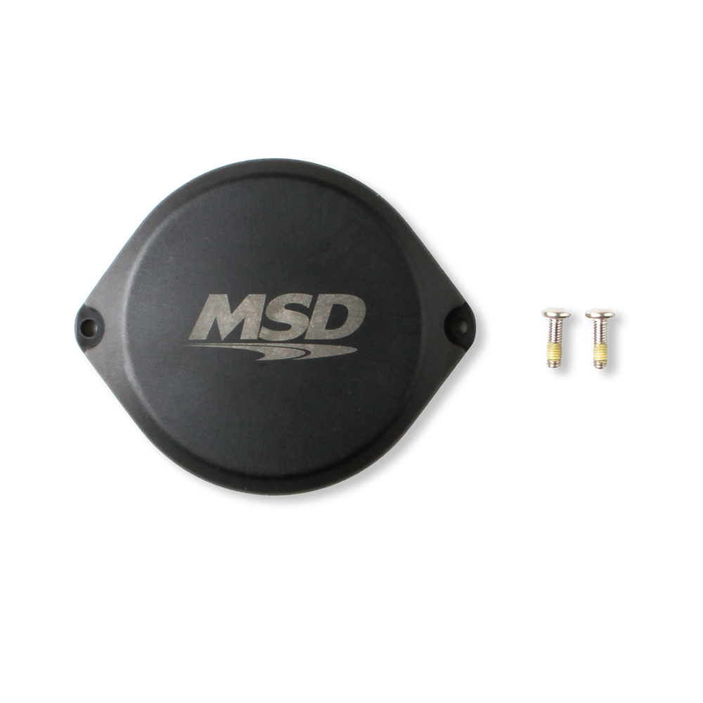 MSD IGNITION COP Blank Cap for Dual Sync Distributors Black 84323