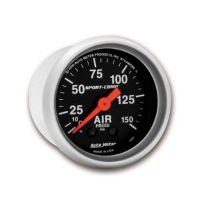AUTOMETER 2-1/16in S/C Air Press. Gauge 0-150psi 3320