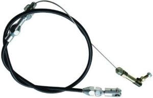 RACING POWER CO-PACKAGED 24In Black Throttle Cab le Braided Stainless R2334