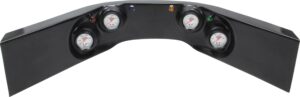 QUICKCAR RACING PRODUCTS 4-Gauge Molded Dash OP/ WT/OT/FP Black 61-6724