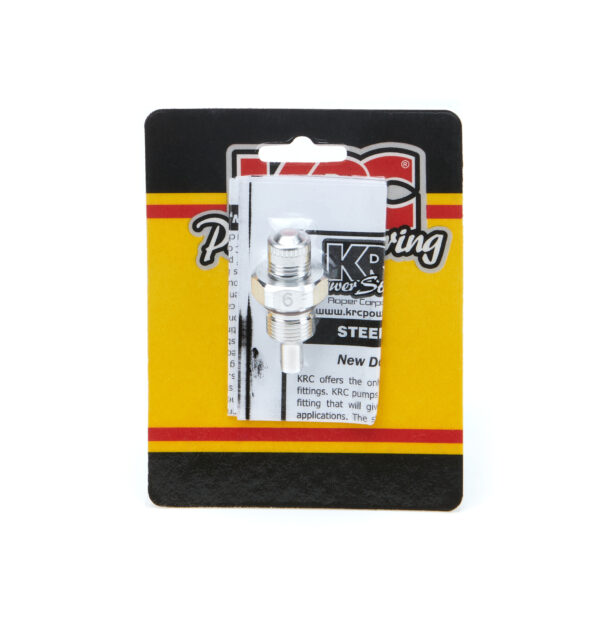 KRC POWER STEERING Alum Flow Valve -6AN Male ID – 6 KRC 25306000