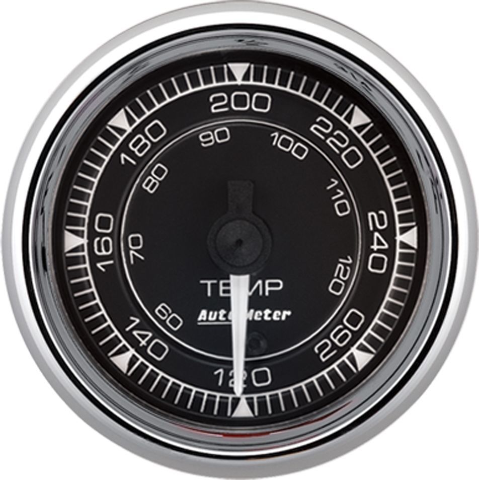 AUTOMETER 2/16 Chrono Chrome Gauge Temp – 120-280 Degree 9754