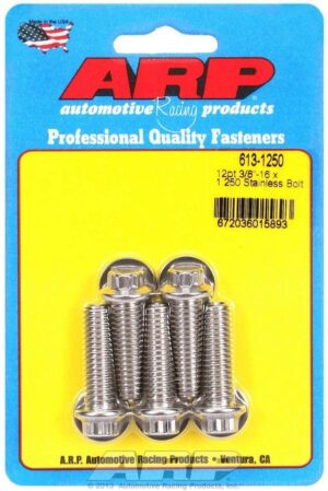 ARP S/S Bolt Kit – 12pt. (5) 3/8-16 x 1.250 613-1250