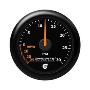 INNOVATE MOTORSPORTS MTX 30psi Vacuum/Boost Gauge Kit W/Black Dial 39080