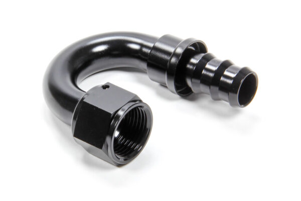 TRIPLE X RACE COMPONENTS #12 180 Degree Hose End Push Lock HF-18012BLK