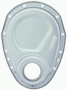 RACING POWER CO-PACKAGED Raw Steel SB Chevy Timi ng Chain Cover Kit R4934RAW
