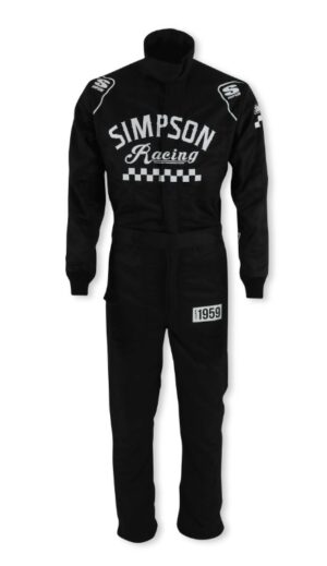 SIMPSON SAFETY Suit Checkers X-Large Black SFI 3.2A/5 CK02421