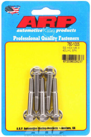 ARP S/S Bolt Kit – 6pt. (5) 6mm x 1.00 x 40mm 760-1005