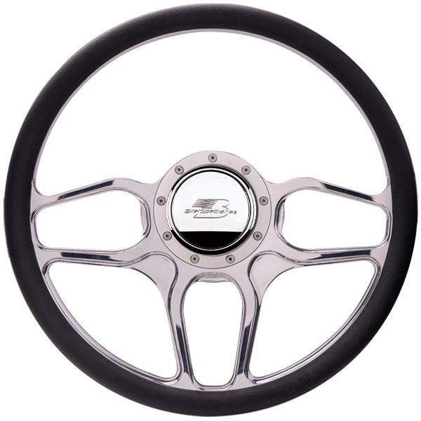 BILLET SPECIALTIES Steering Wheel 1/2 Wrap 15.5in Win Lite Polished 34102