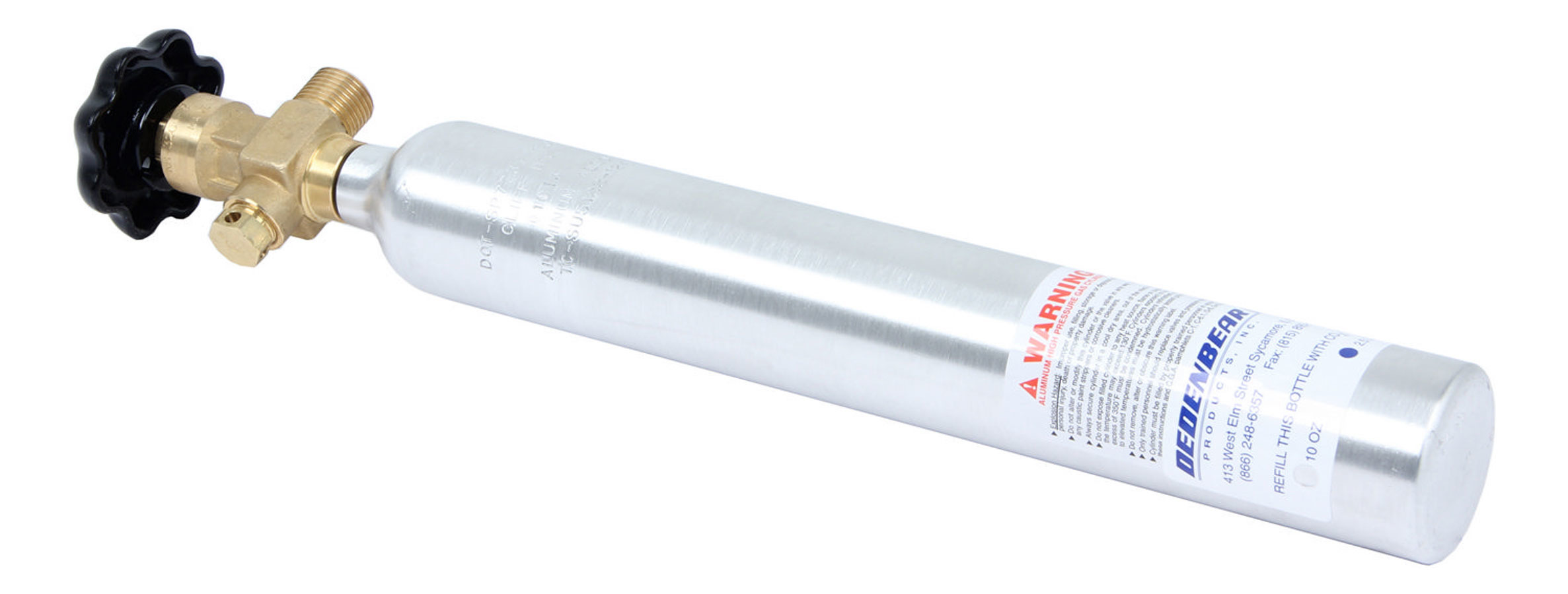 DEDENBEAR 10oz. CO2 Bottle w/Valve AB10V