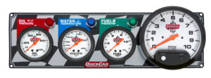 QUICKCAR RACING PRODUCTS 3-1 Gauge Panel OP-WT-FP-Tach 61-6042