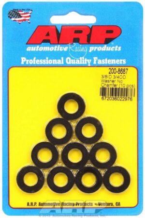 ARP Black Washers – 3/8 ID x 3/4 OD (10) 200-8687