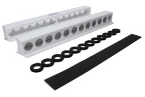 HEPFNER RACING PRODUCTS Torsion Bar Rack Holds 12 Sprint Bars White HRP6350-WHT