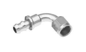 REDHORSE PERFORMANCE 8AN Push Lock Hose End s- Clear 90 2090-08-5