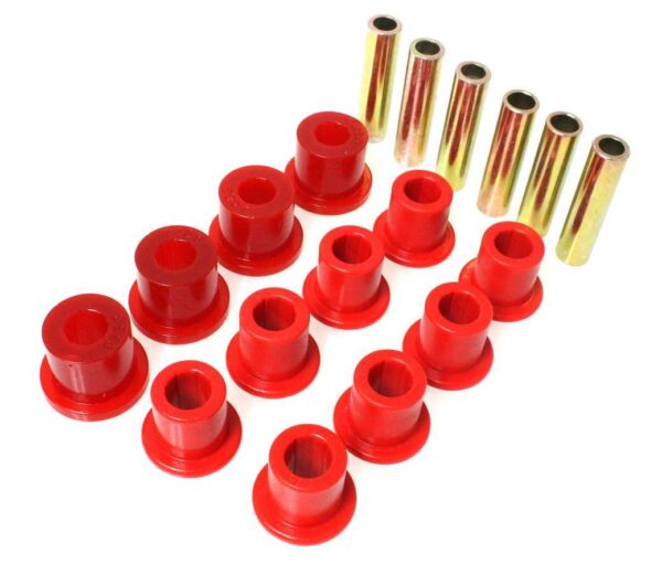 ENERGY SUSPENSION 87-94 CJ Frt & Rr Sprng Bush Set Red 2.2107R