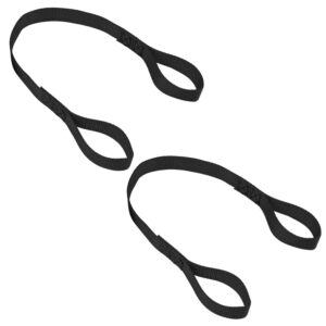 MACS CUSTOM TIE-DOWNS 1in x 18in Loop Strap Black Pair 111218