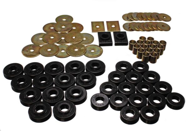 ENERGY SUSPENSION 55-57 Chevy Body Mounts Black (2 Door Hard Top) 3.4120G
