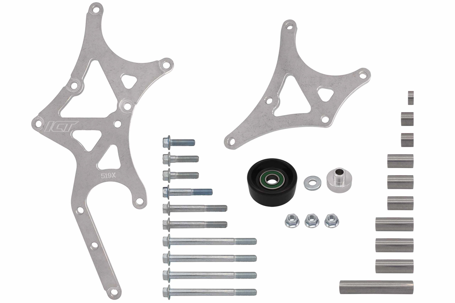 ICT BILLET LS Truck Alternator and Power Steering Kit Drive 551519X-3